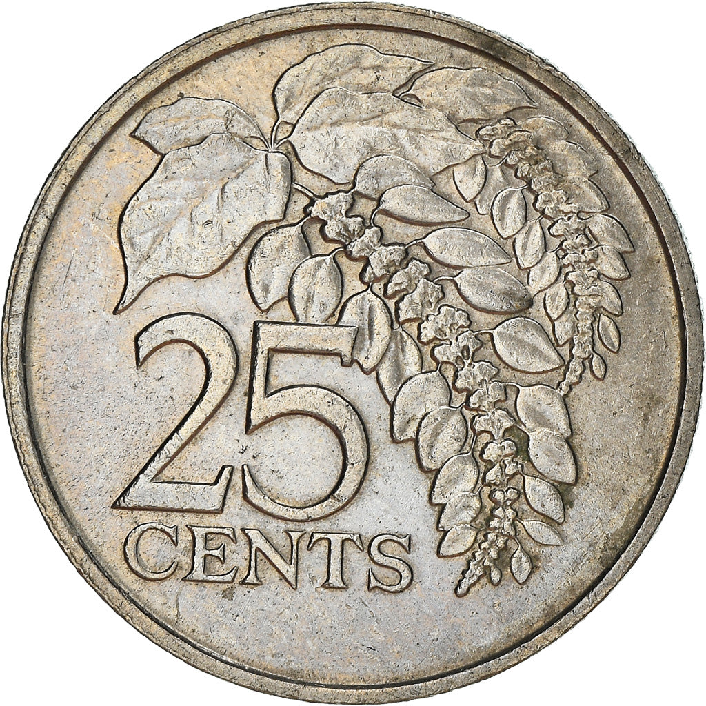 Münze, TRINIDAD & TOBAGO, 25 Cents, 1983, SS+, Copper-nickel, KM:32