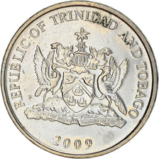 Moneta, TRINIDAD E TOBAGO, 25 Cents, 2009, BB+, Rame-nichel