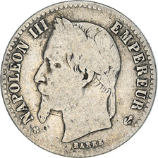 Monnaie, France, Napoleon III, Napoléon III, 50 Centimes, 1866, Strasbourg, TB