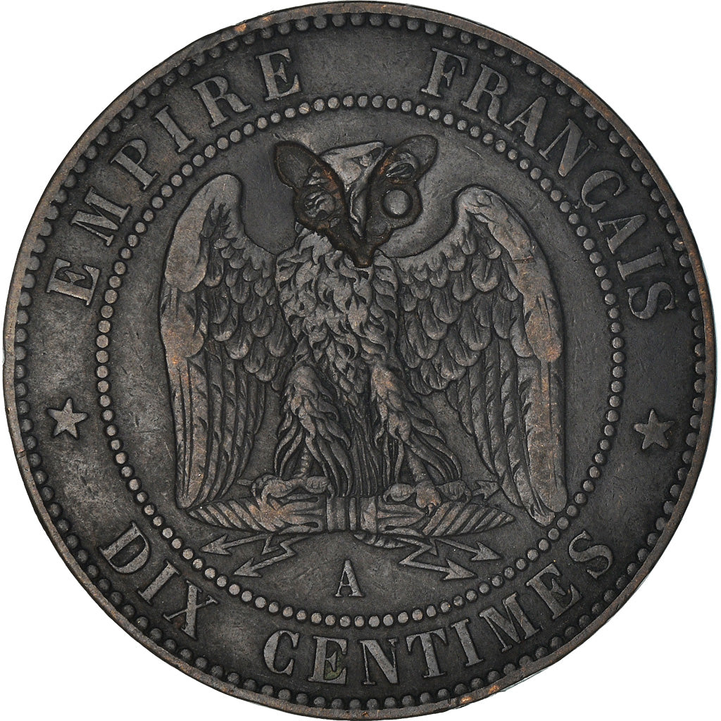 Coin, France, Napoleon III, Napoléon III, 10 Centimes, 1854, Paris, VF(30-35)