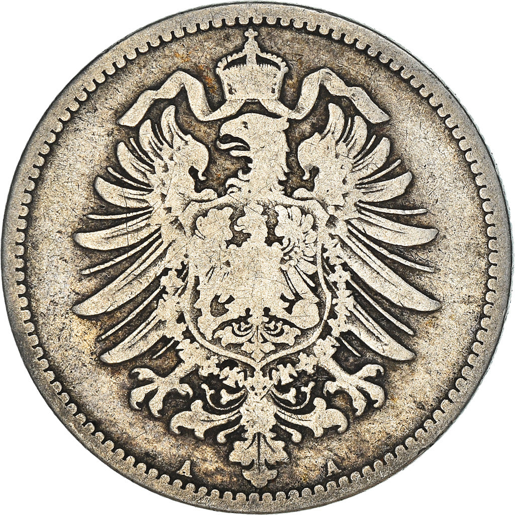 Moneta, GERMANIA - IMPERO, Wilhelm I, Mark, 1876, Berlin, MB, Argento, KM:7