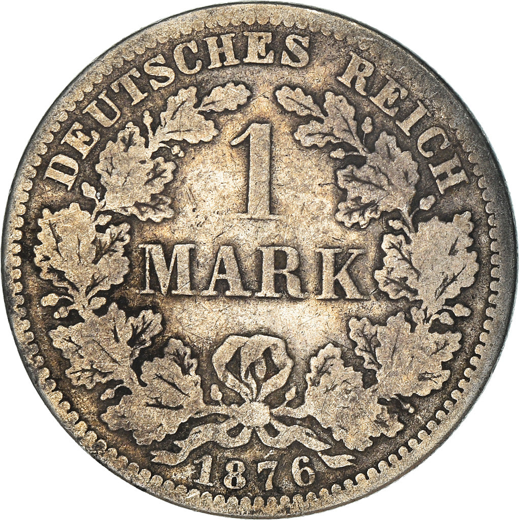 Moneta, GERMANIA - IMPERO, Wilhelm I, Mark, 1876, Berlin, MB, Argento, KM:7