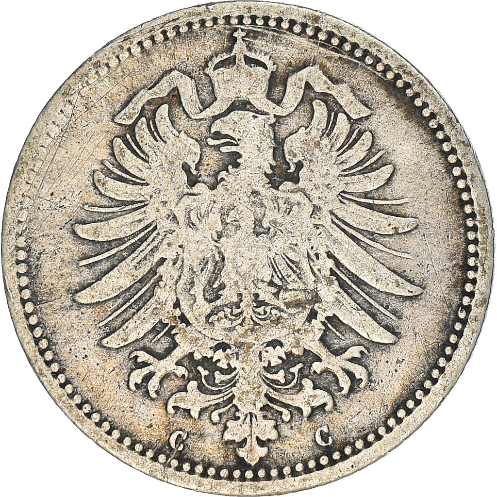 Moneta, NIEMCY - IMPERIUM, Wilhelm I, 20 Pfennig, 1874, Frankfurt am Main