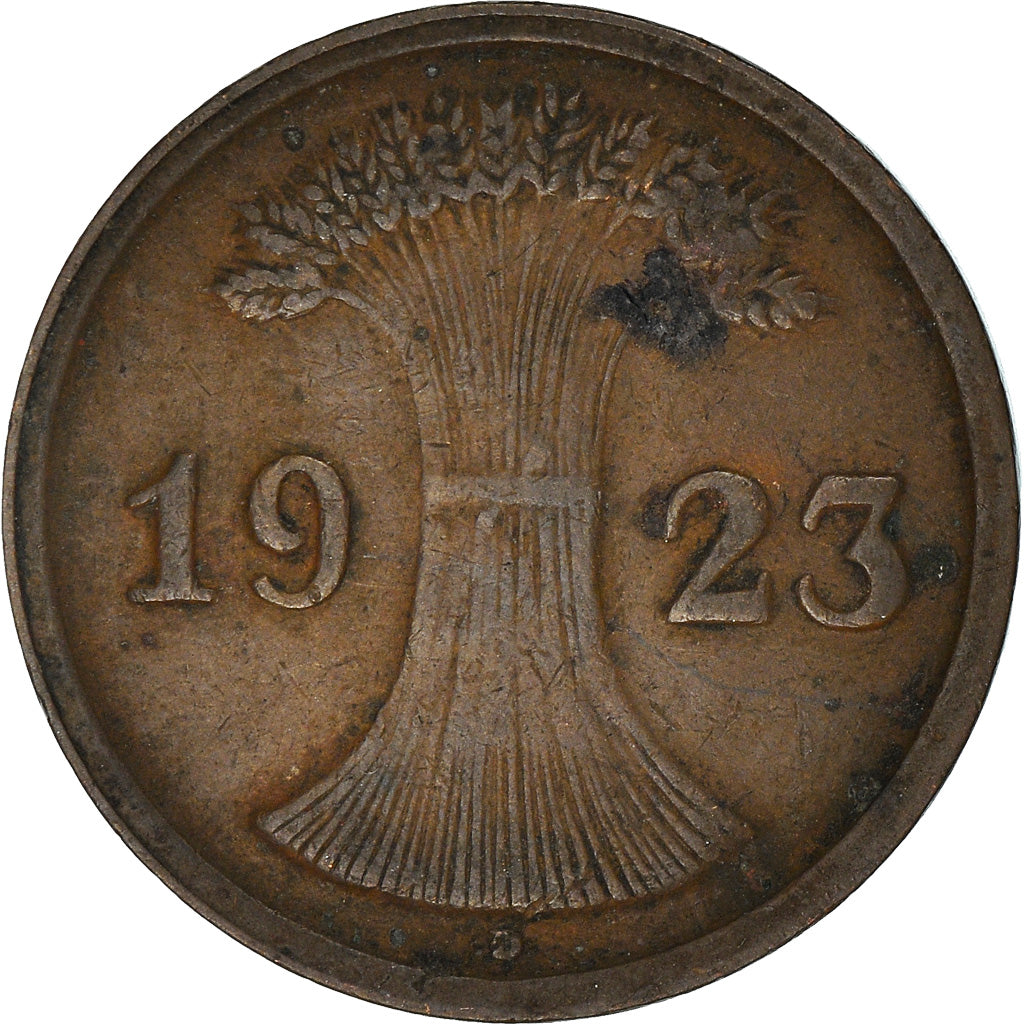 Moneta, GERMANIA, REPUBBLICA DI WEIMAR, 2 Rentenpfennig, 1923, Munich, MB+