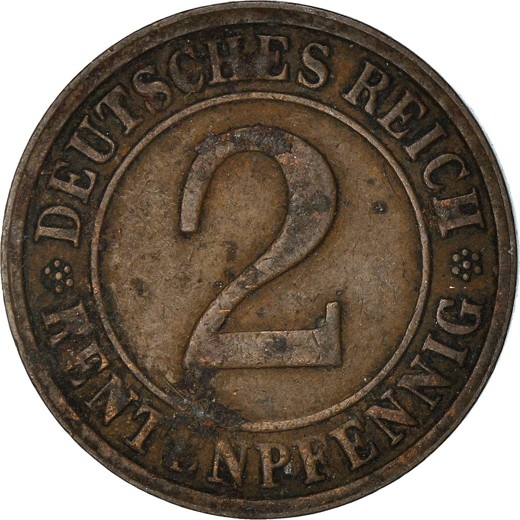 Moneta, GERMANIA, REPUBBLICA DI WEIMAR, 2 Rentenpfennig, 1923, Munich, MB+