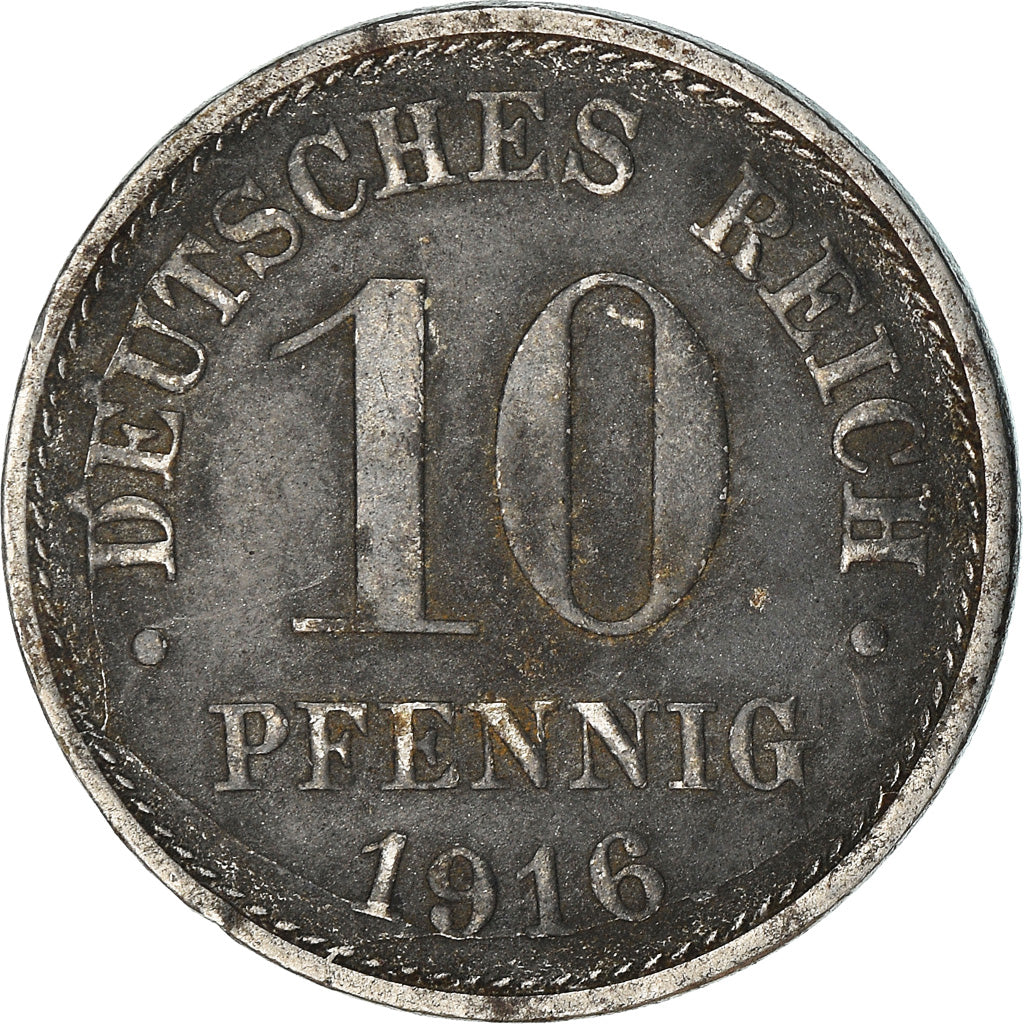 Münze, GERMANY - EMPIRE, 10 Pfennig, 1916, Berlin, S+, Iron, KM:20