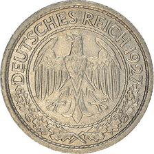 Münze, Deutschland, Weimarer Republik, 50 Reichspfennig, 1927, Berlin, VZ