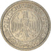 Moneta, NIEMCY, REP. WEIMARSKA, 50 Reichspfennig, 1927, Berlin, AU(55-58)