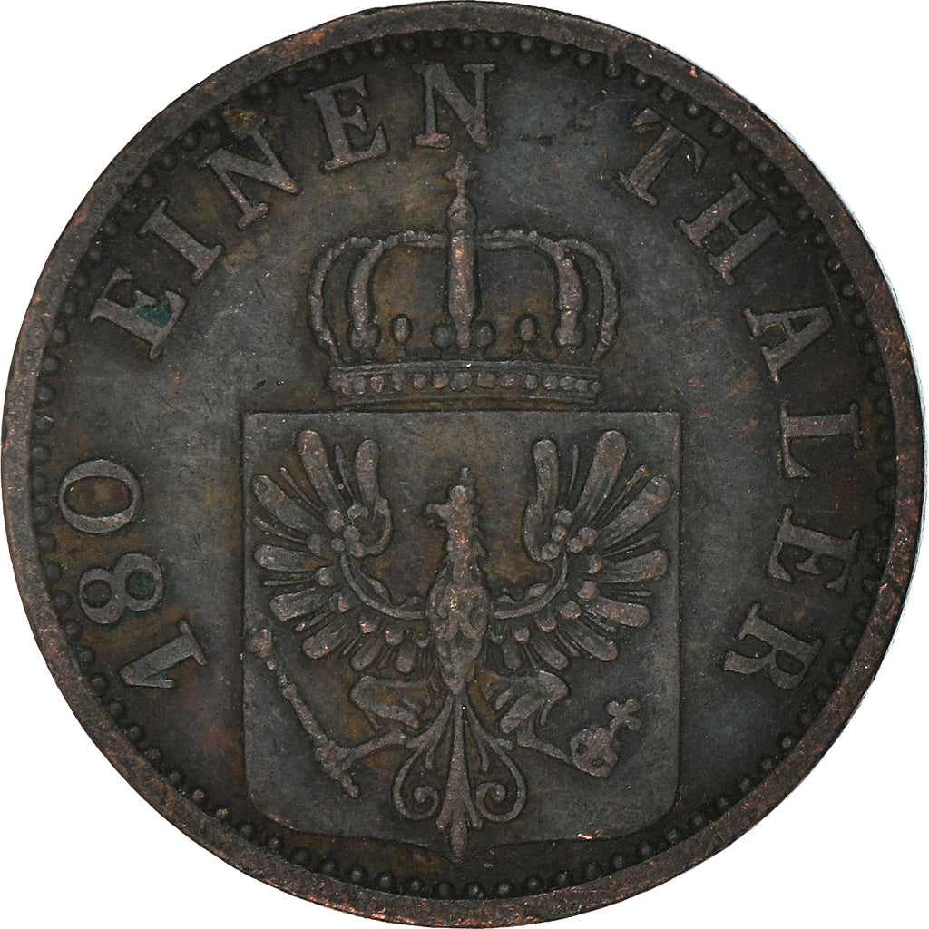 Moneta, Stati tedeschi, PRUSSIA, Wilhelm I, 2 Pfennig, 1871, BB, Rame, KM:481