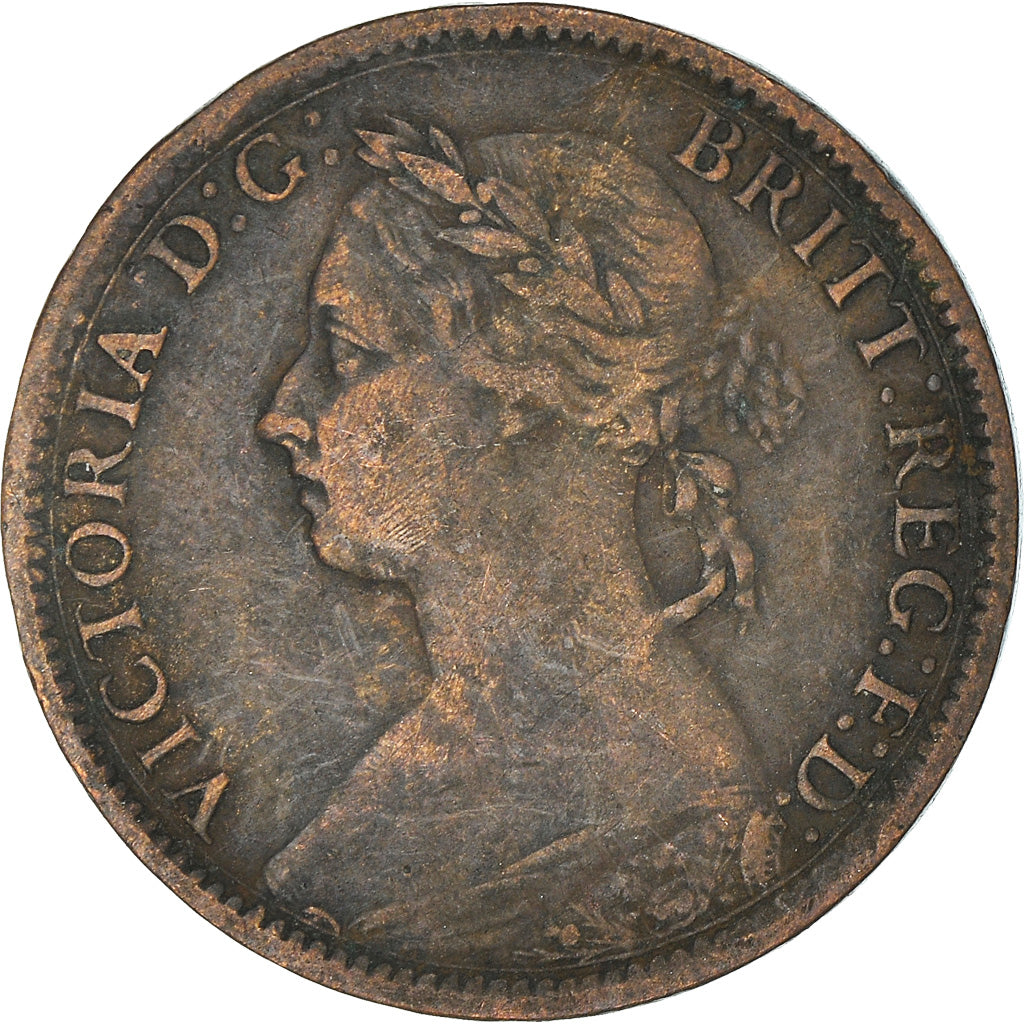 Coin, Great Britain, Victoria, Farthing, 1885, VF(30-35), Bronze, KM:753