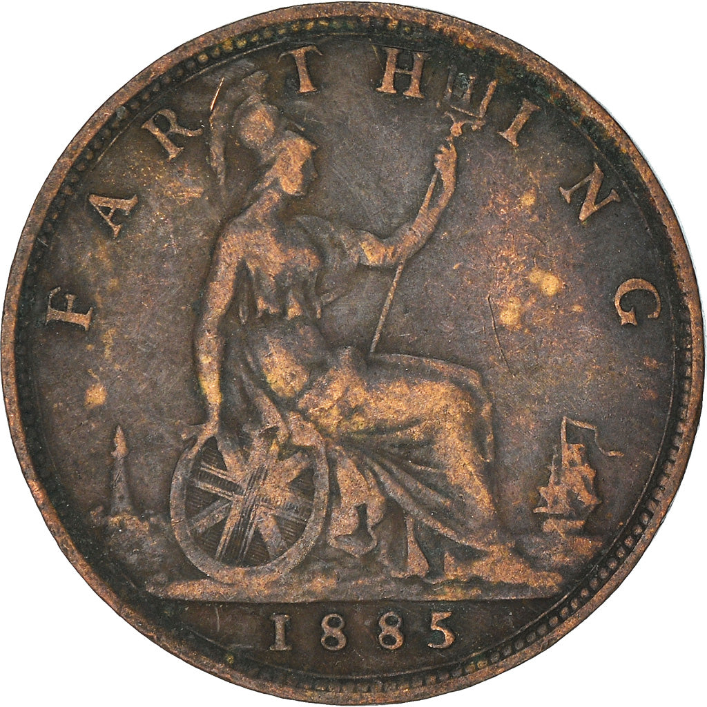 Coin, Great Britain, Victoria, Farthing, 1885, VF(30-35), Bronze, KM:753