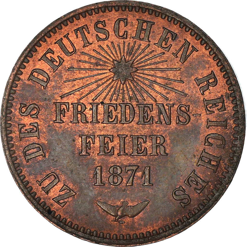 Coin, German States, BADEN, Friedrich I, Kreuzer, 1871, MS(63), Copper, KM:252