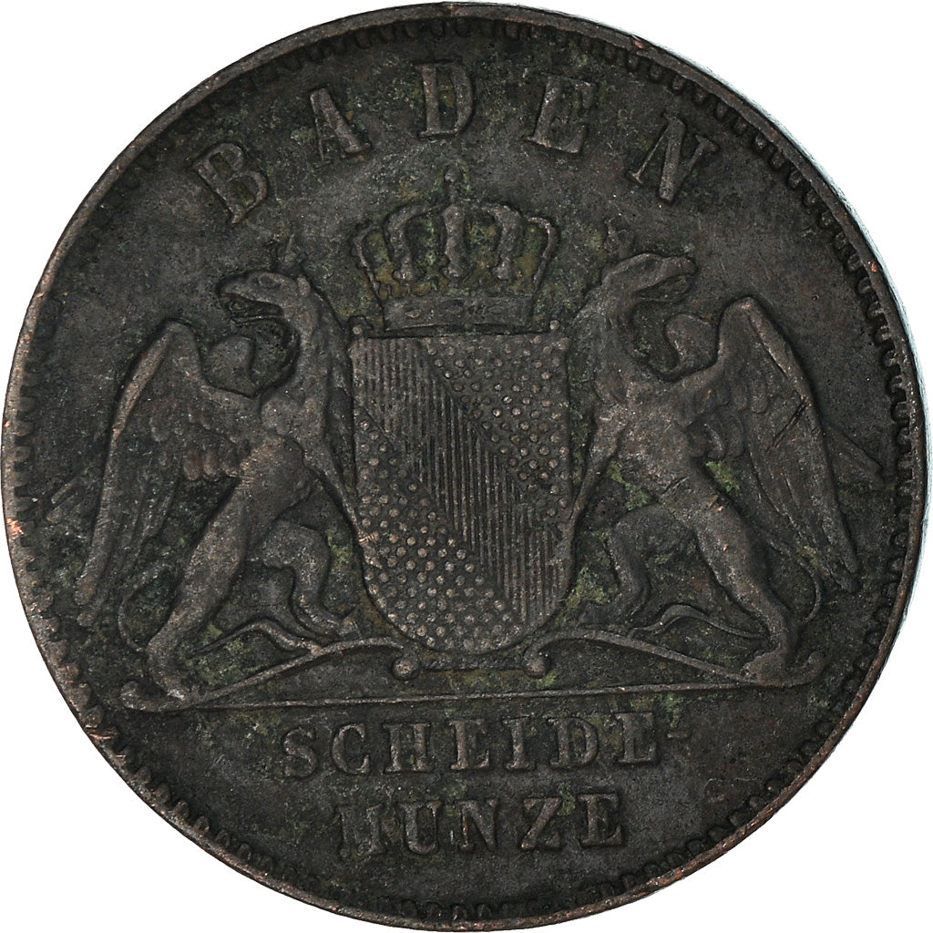 Münze, Deutsch Staaten, BADEN, Friedrich I, Kreuzer, 1871, S+, Kupfer, KM:252