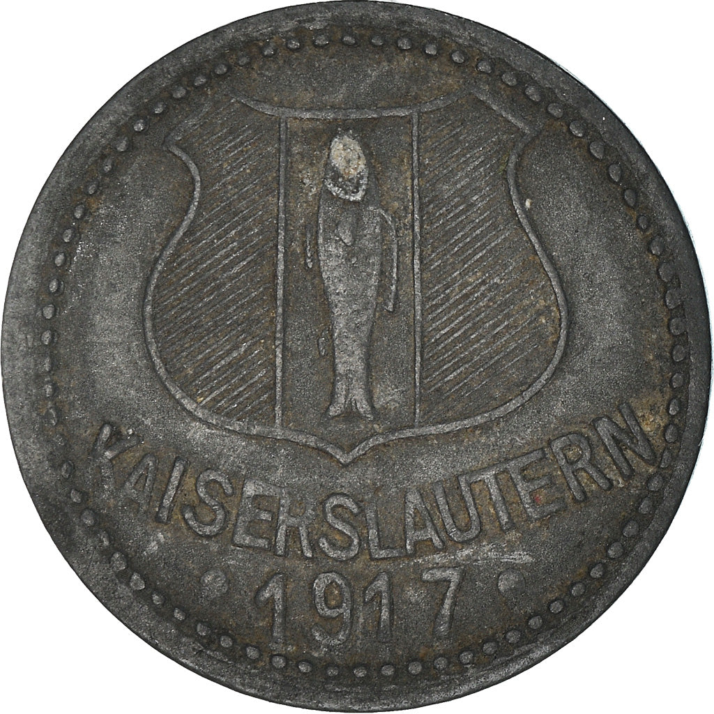 Münze, Deutschland, Kriegsgeld, Kaiserlautern, 10 Pfennig, 1917, S+, Zinc