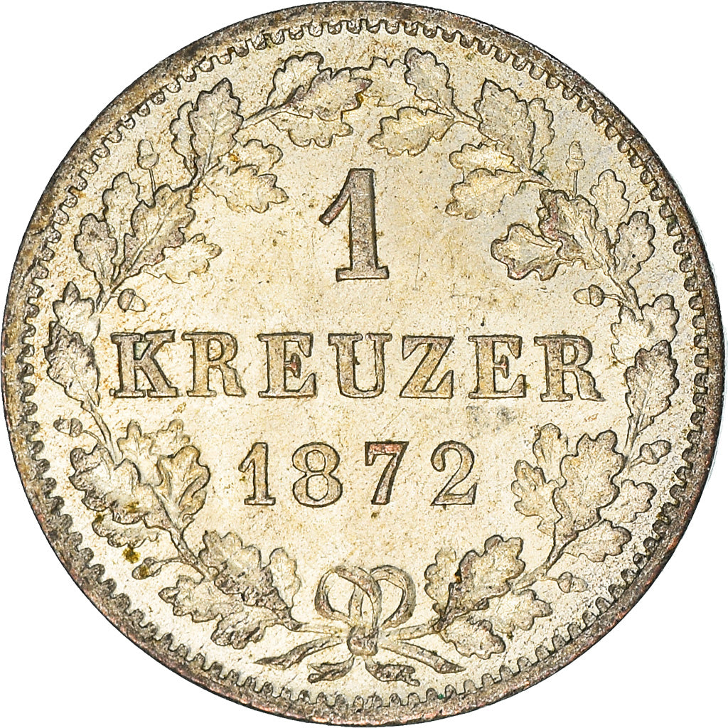 Moneta, Stati tedeschi, WURTTEMBERG, Karl I, Kreuzer, 1872, SPL, Argento, KM:612