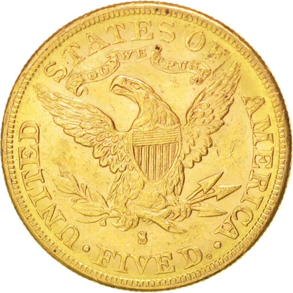 UNITED STATES, Coronet Head, $5, Half Eagle, 1887, U.S. Mint, KM #101,...