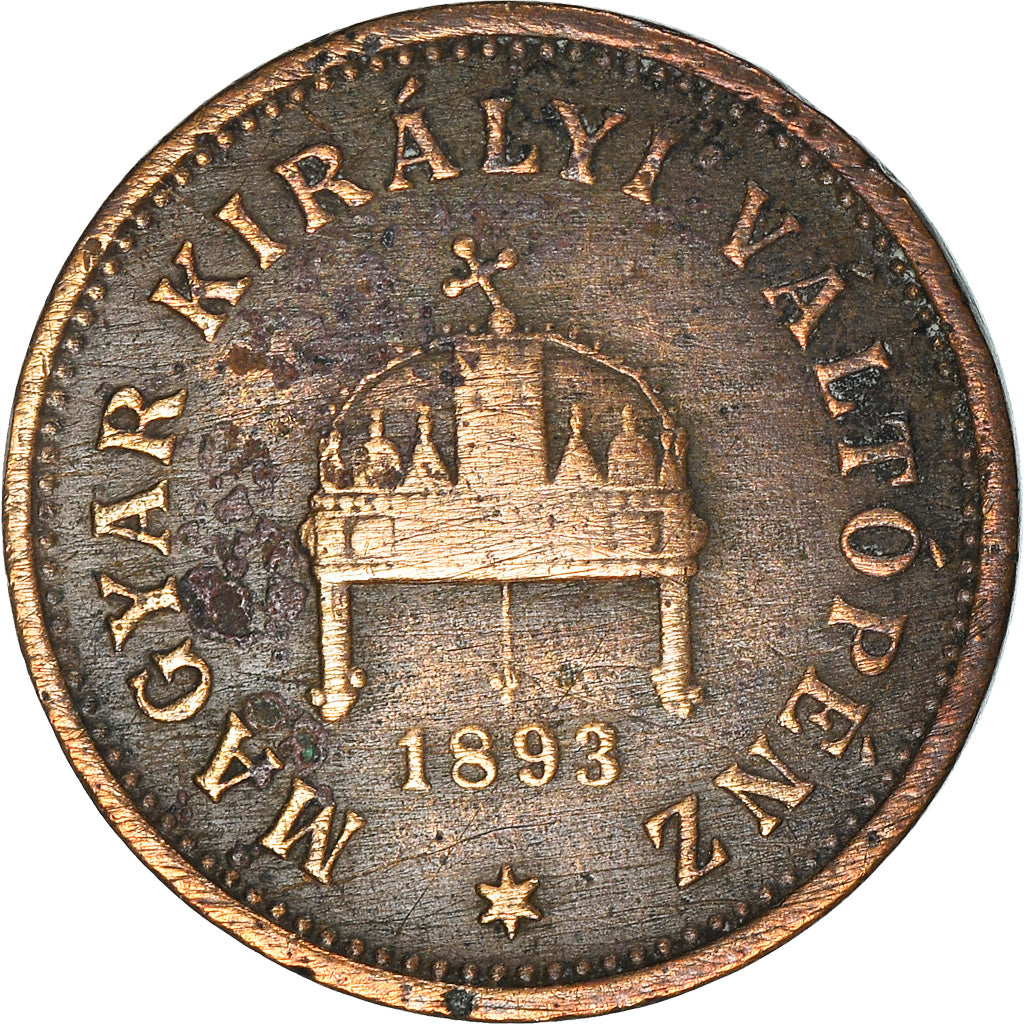 Münze, Ungarn, Franz Joseph I, Filler, 1893, Kormoczbanya, S, Bronze, KM:480
