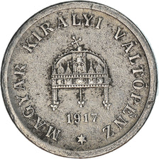 Coin, Hungary, Karl I, 2 Filler, 1917, EF(40-45), Iron, KM:497