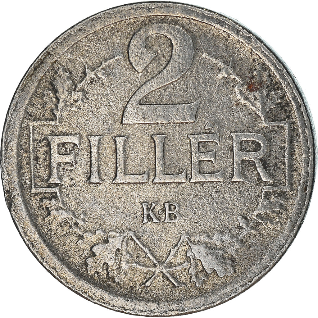 Coin, Hungary, Karl I, 2 Filler, 1917, EF(40-45), Iron, KM:497