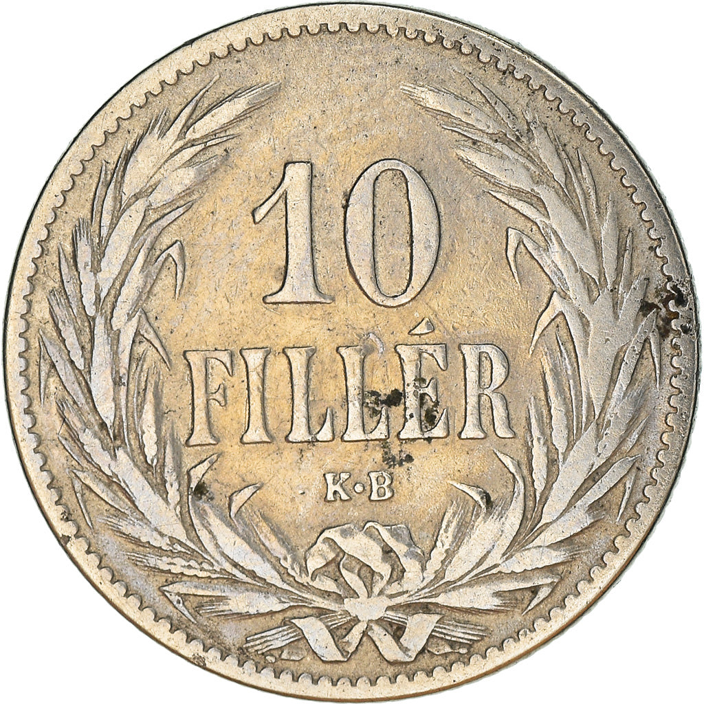 Moneta, Węgry, Franz Joseph I, 10 Filler, 1894, Kormoczbanya, AU(50-53)