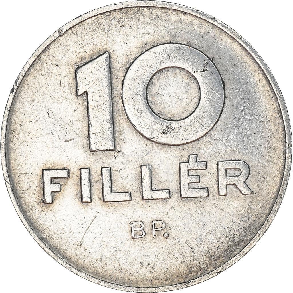 Moneta, Ungheria, 10 Filler, 1972, Budapest, BB+, Alluminio, KM:572