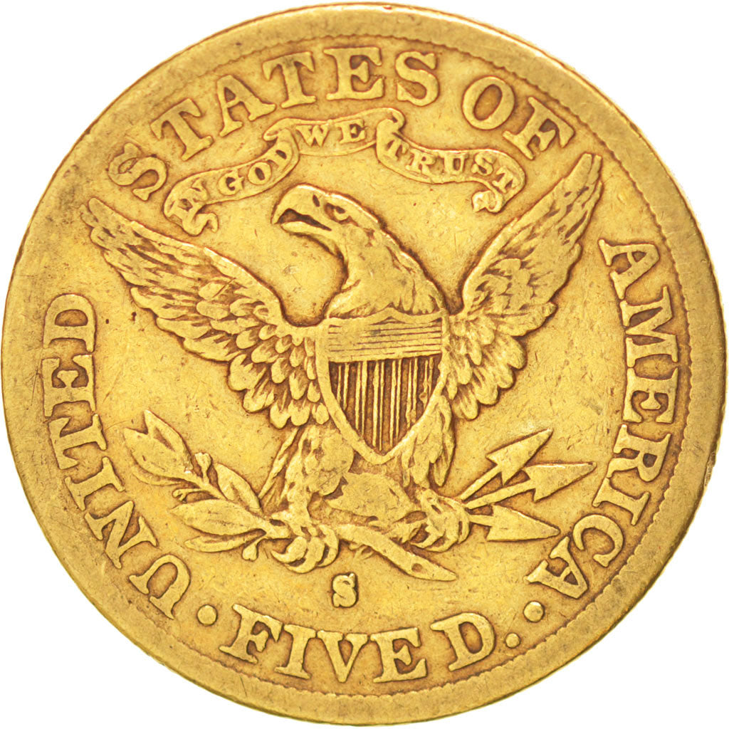 UNITED STATES, Coronet Head, $5, Half Eagle, 1881, U.S. Mint, KM #101,...
