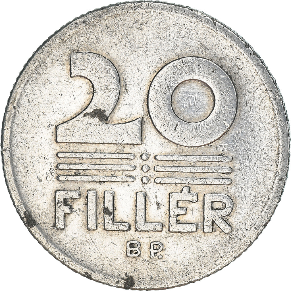 Moneta, Ungheria, 20 Fillér, 1977, Budapest, MB+, Alluminio, KM:573