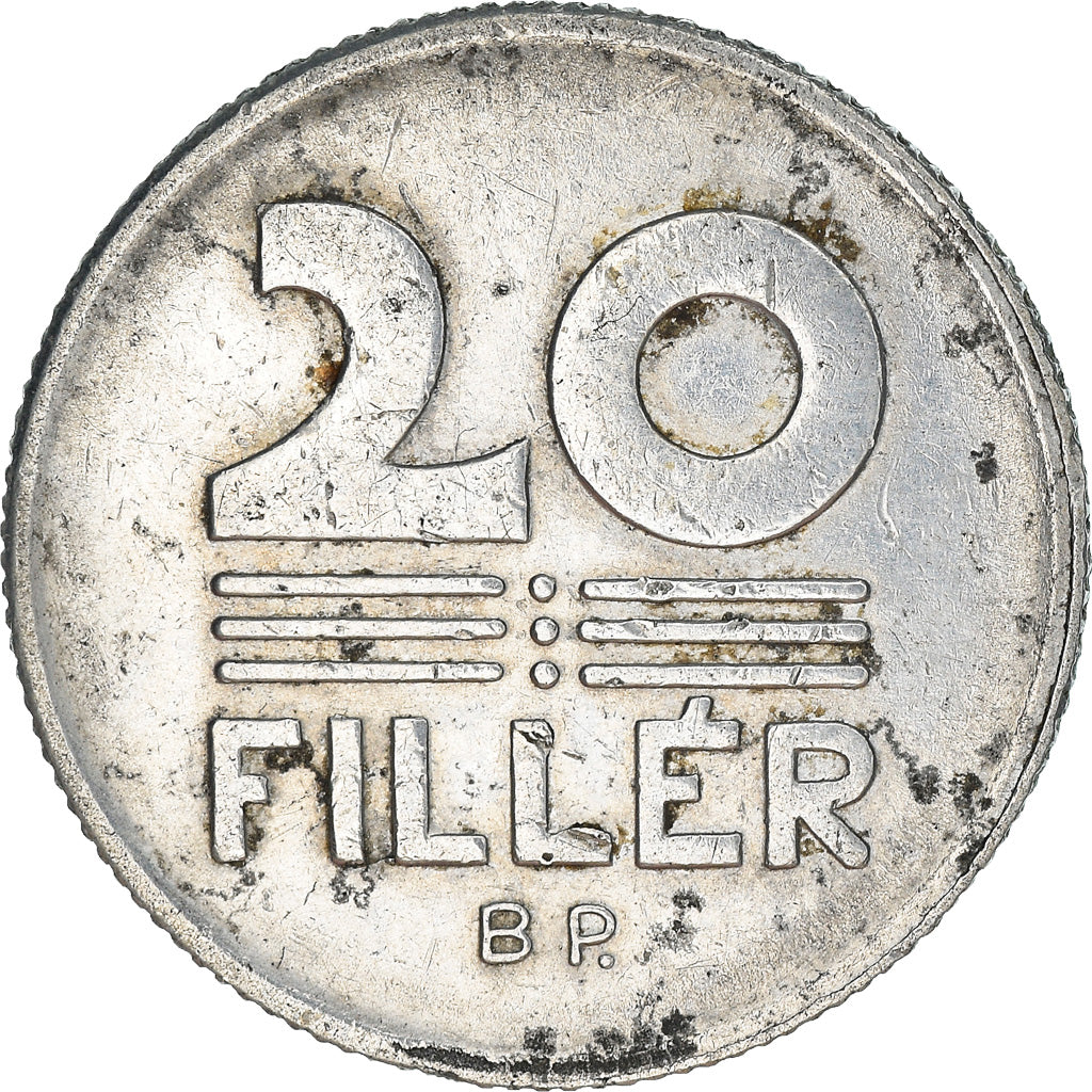 Moneta, Ungheria, 20 Fillér, 1980, Budapest, MB, Alluminio, KM:573