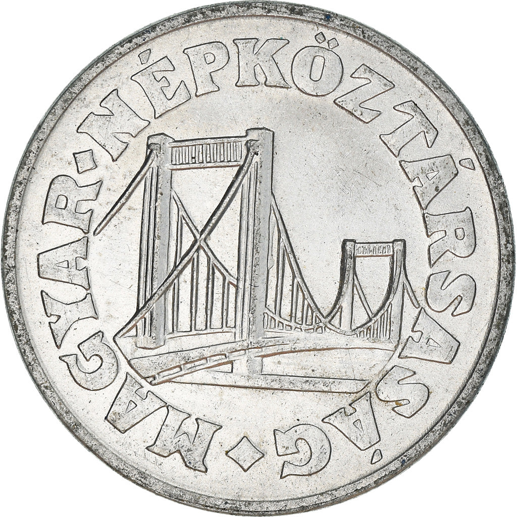 Munten, Hongarije, 50 Fillér, 1975, Budapest, ZF+, Aluminium, KM:574