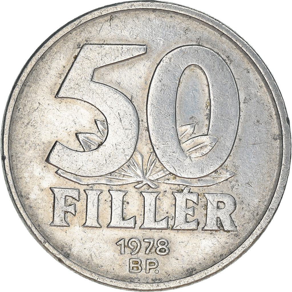 Moneta, Węgry, 50 Fillér, 1978, Budapest, VF(30-35), Aluminium, KM:574