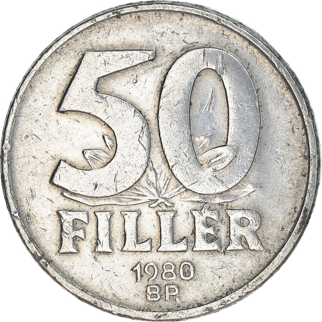 Monnaie, Hongrie, 50 Fillér, 1980, Budapest, TB+, Aluminium, KM:574