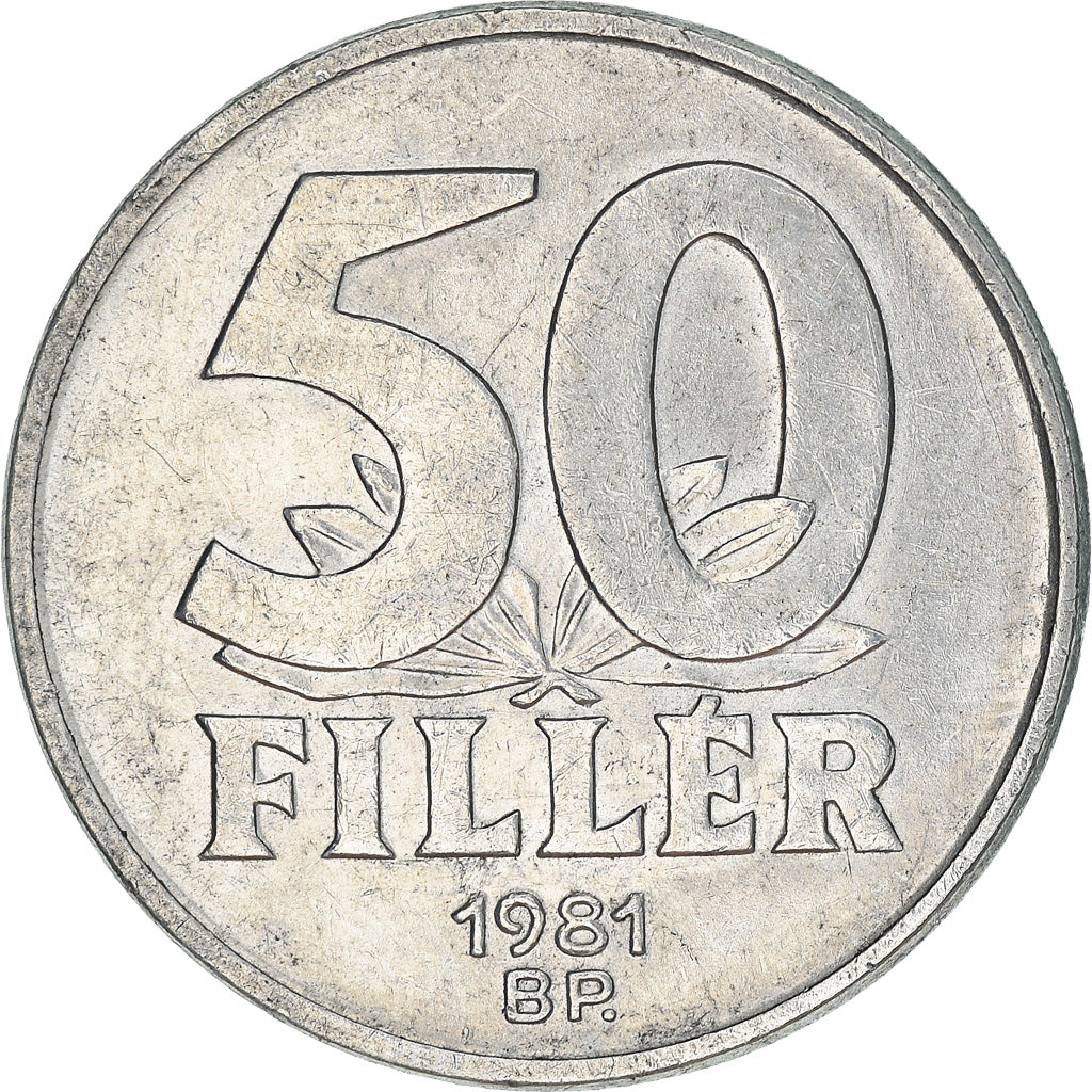 Monnaie, Hongrie, 50 Fillér, 1981, Budapest, TTB+, Aluminium, KM:574