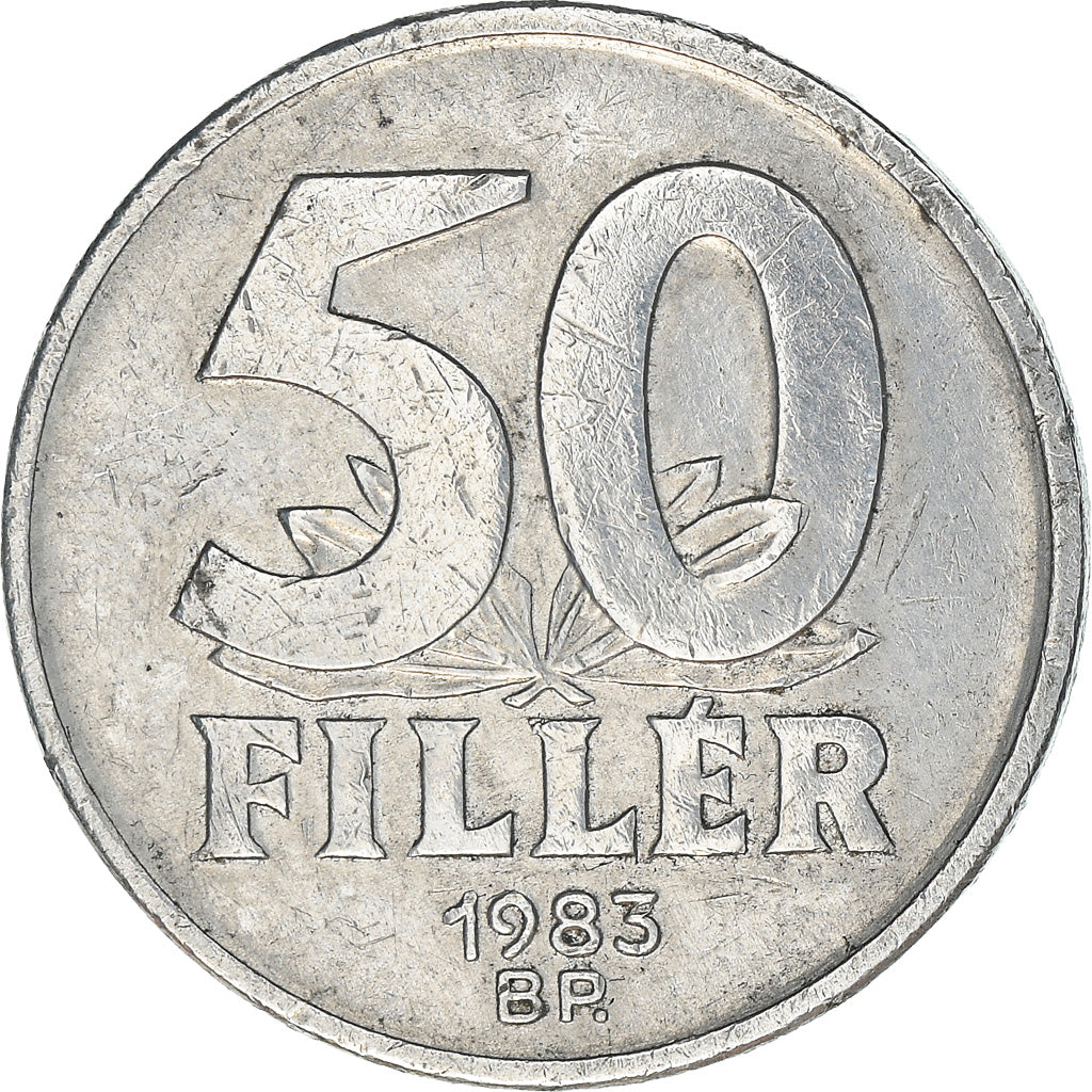 Moeda, Hungria, 50 Fillér, 1983, Budapest, VF(30-35), Alumínio, KM:574
