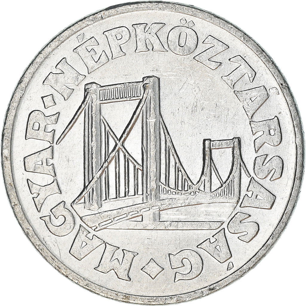 Monnaie, Hongrie, Elizabeth Bridge in Budapest, 50 Fillér, 1989, Budapest