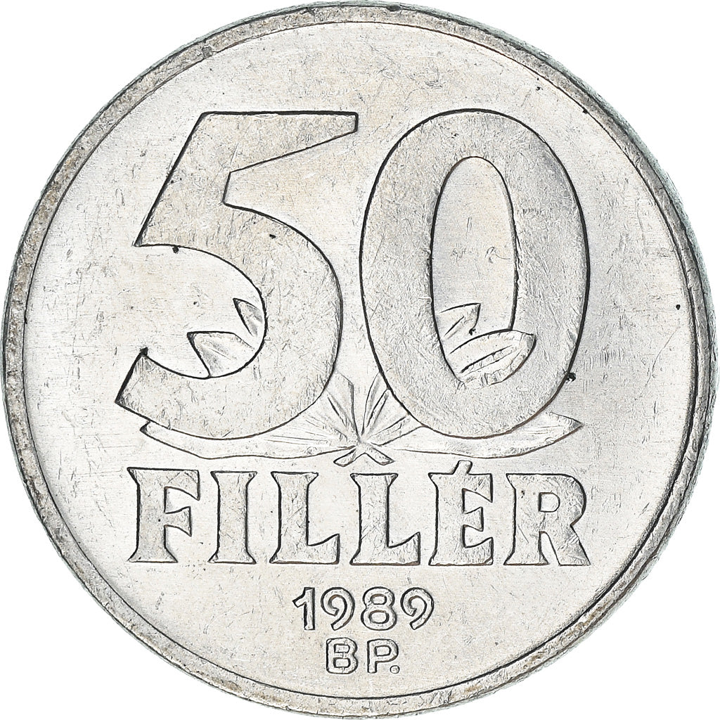 Monnaie, Hongrie, Elizabeth Bridge in Budapest, 50 Fillér, 1989, Budapest