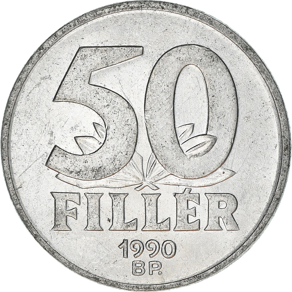 Monnaie, Hongrie, 50 Fillér, 1990, Budapest, TTB+, Aluminium, KM:677