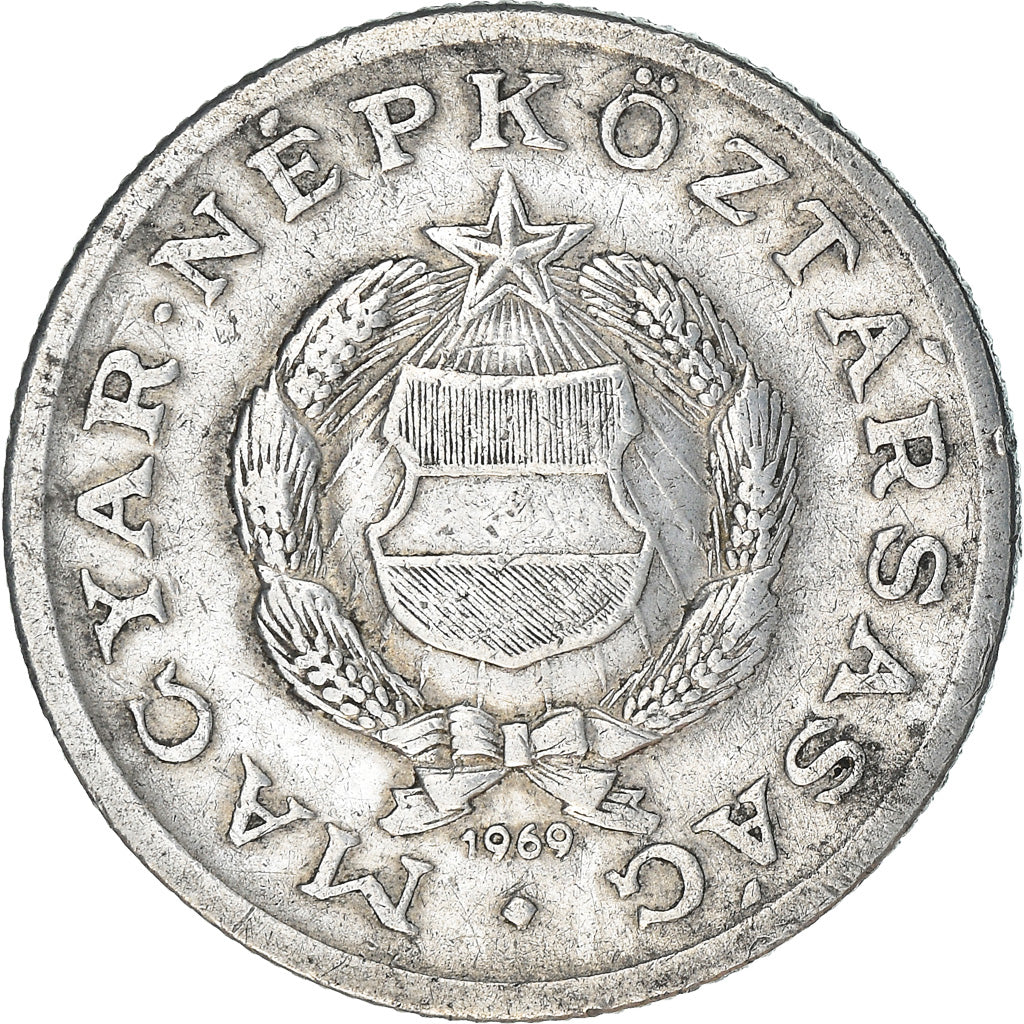 Moneta, Węgry, Forint, 1969, Budapest, AU(50-53), Aluminium, KM:575