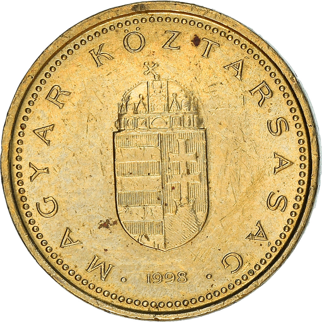 Moneta, Ungheria, Forint, 1998, Budapest, BB+, Nichel-ottone, KM:692