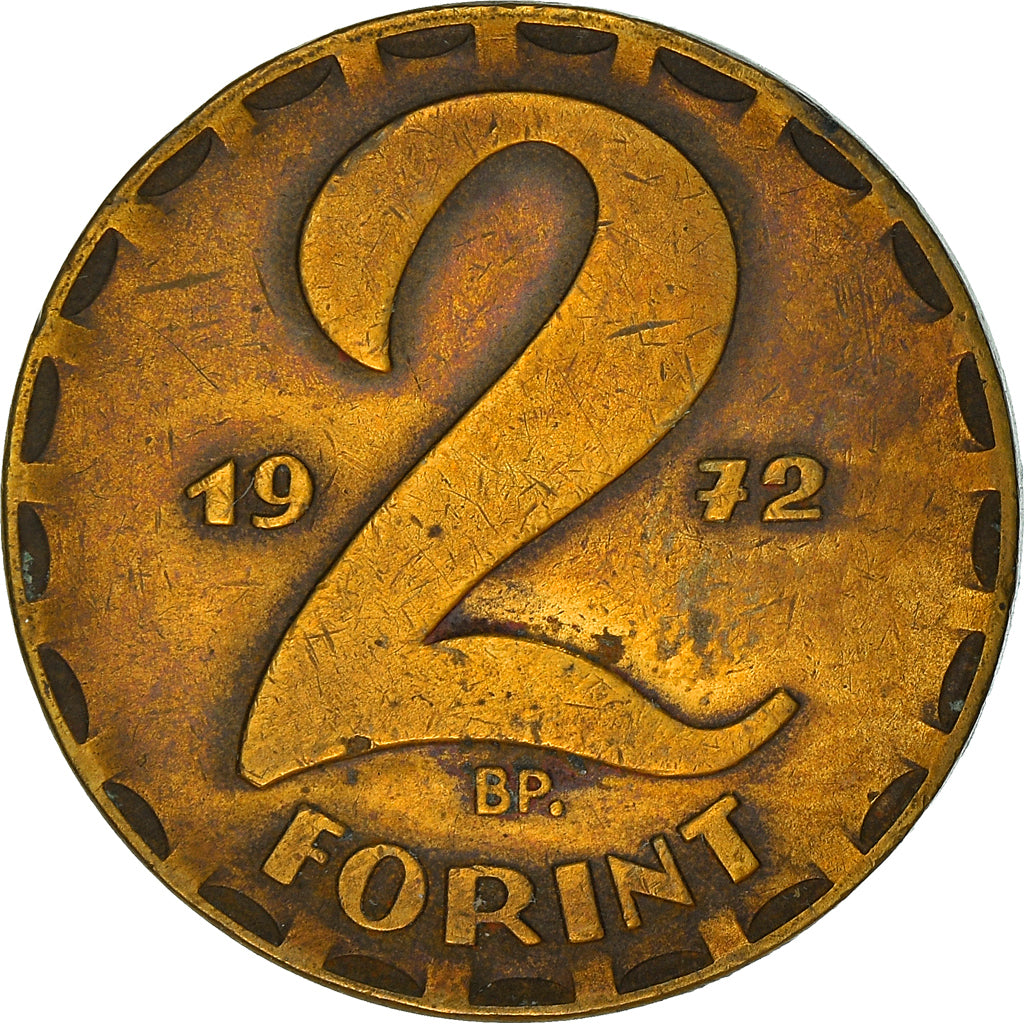 Münze, Ungarn, 2 Forint, 1972, Budapest, S, Messing, KM:591