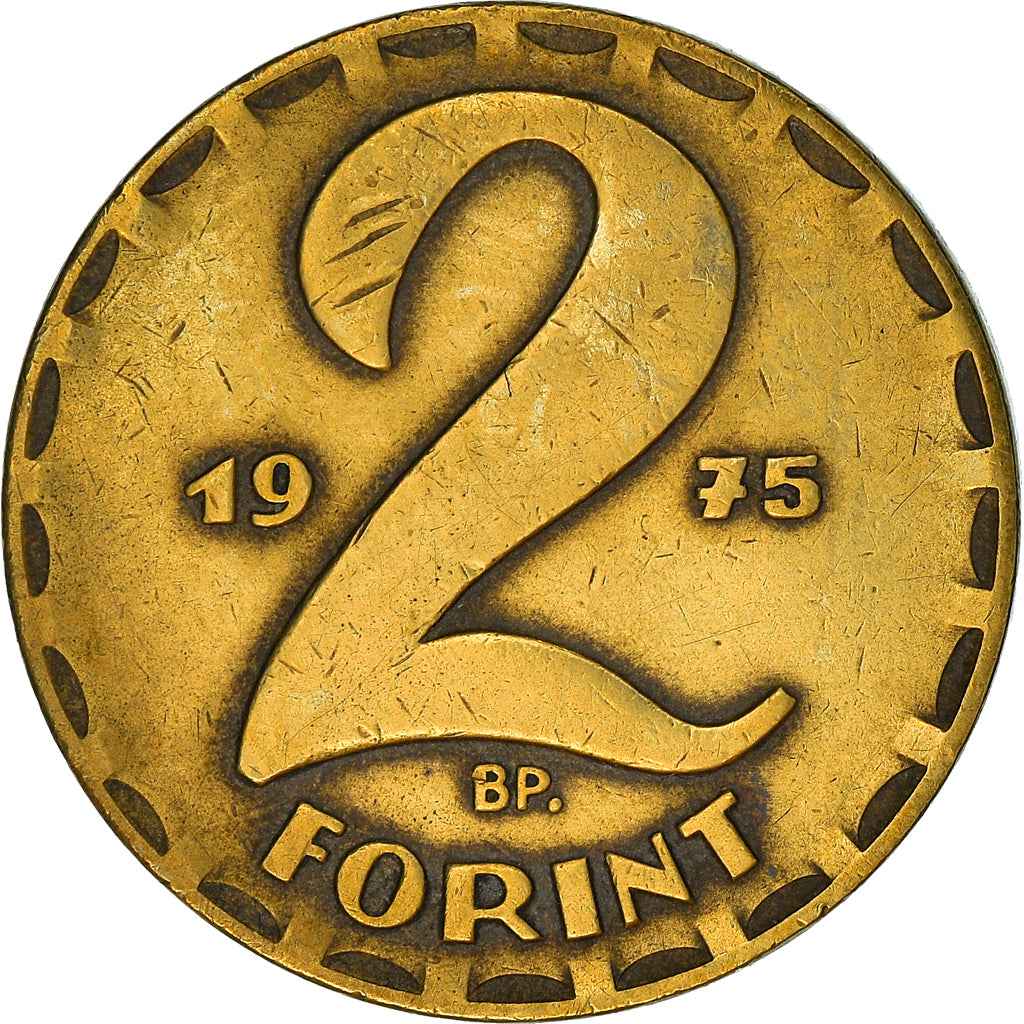 Moneta, Ungheria, 2 Forint, 1975, Budapest, MB, Ottone, KM:591
