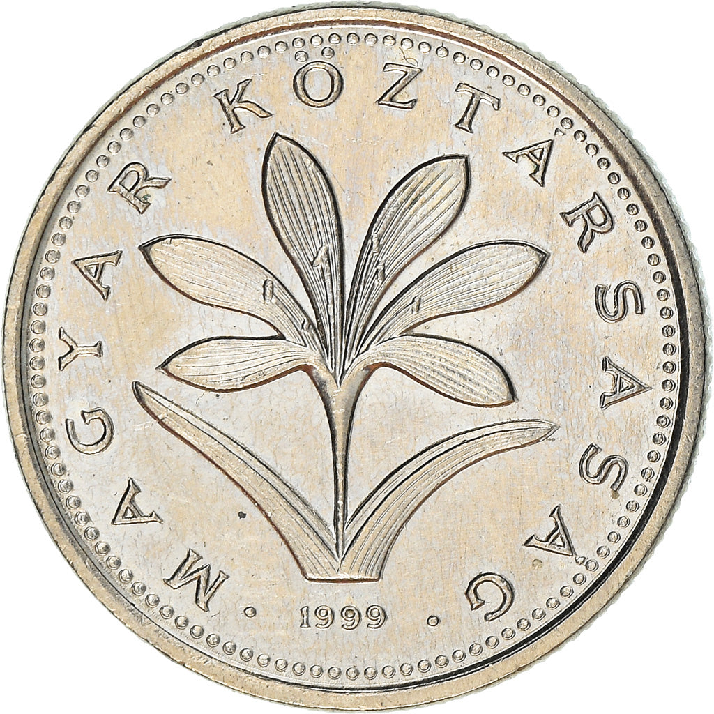Coin, Hungary, 2 Forint, 1999, AU(50-53), Copper-nickel, KM:693