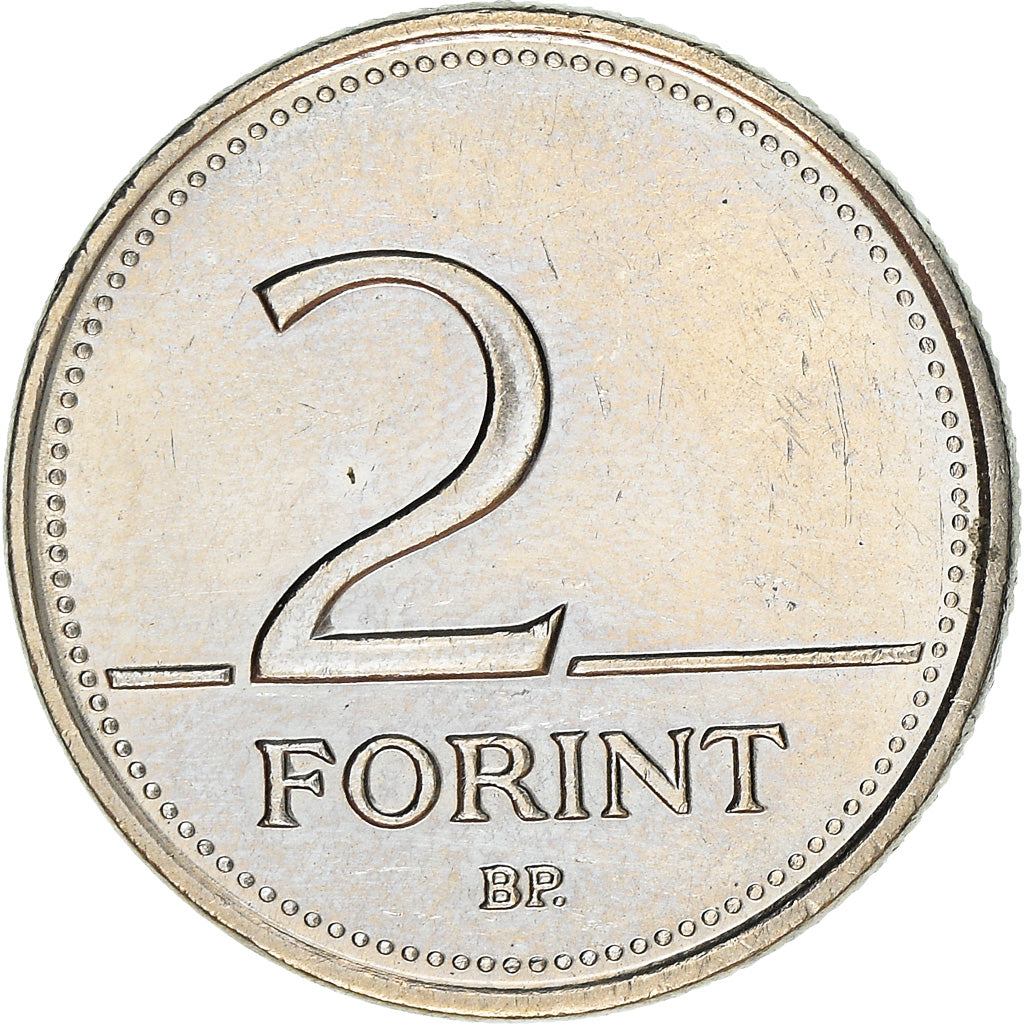 Coin, Hungary, 2 Forint, 1999, AU(50-53), Copper-nickel, KM:693