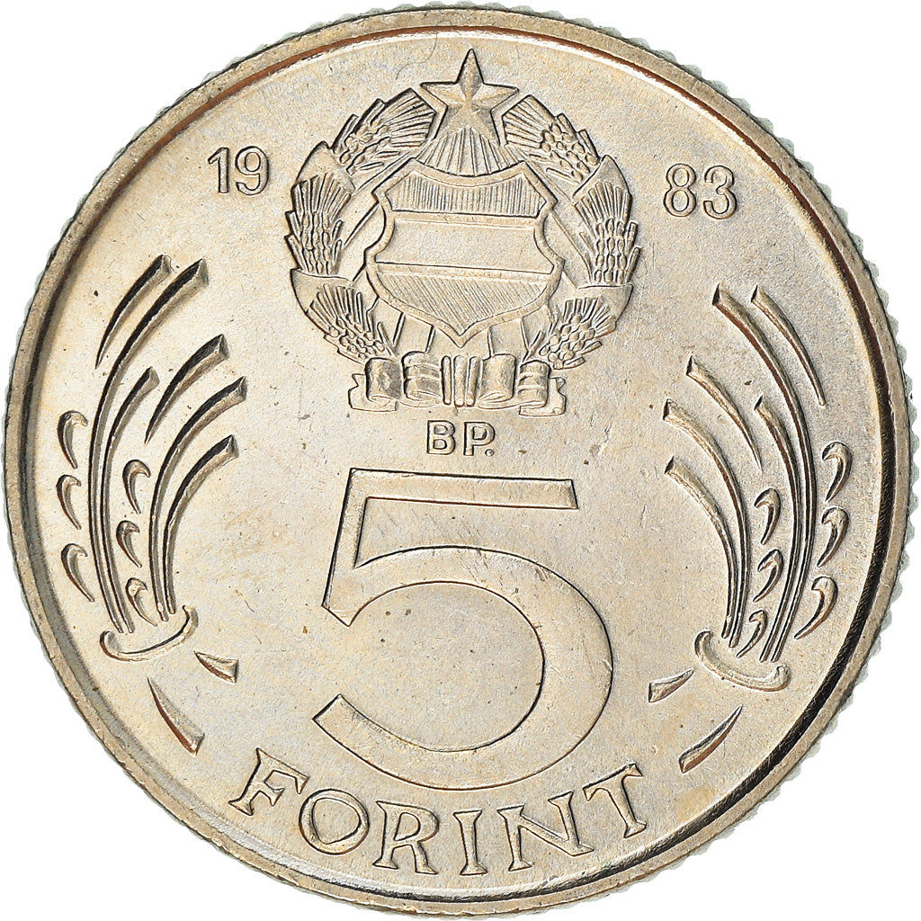 Münze, Ungarn, 5 Forint, 1983, Budapest, VZ+, Copper-nickel, KM:635