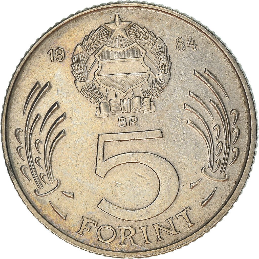 Moneta, Ungheria, 5 Forint, 1984, Budapest, BB+, Rame-nichel, KM:635