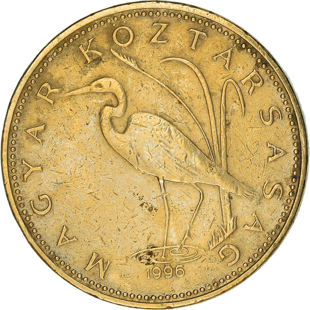 Coin, Hungary, 5 Forint, 1996, Budapest, VF(30-35), Nickel-brass, KM:694