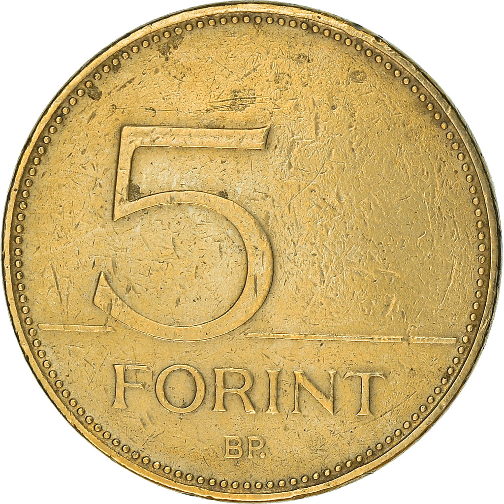 Coin, Hungary, 5 Forint, 1996, Budapest, VF(30-35), Nickel-brass, KM:694