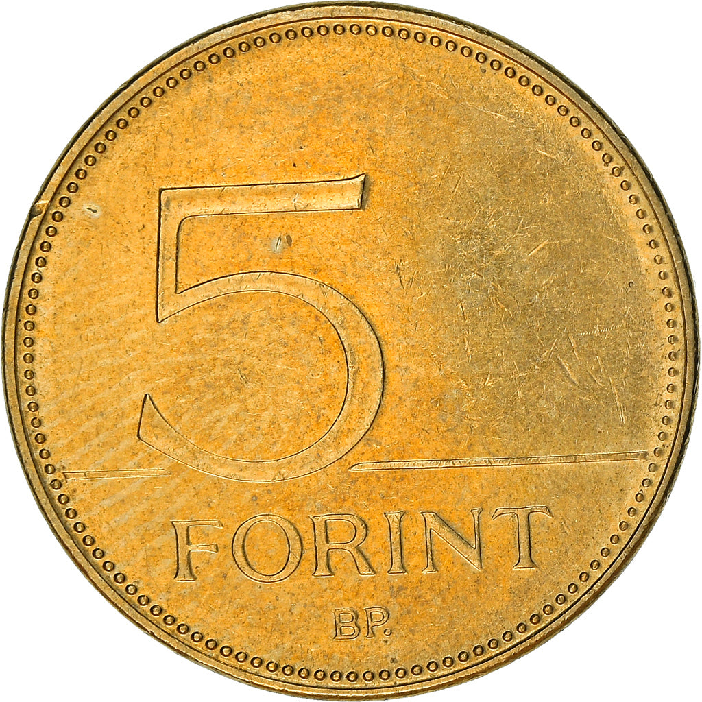 Moneta, Ungheria, 5 Forint, 2015, BB+, Nichel-ottone