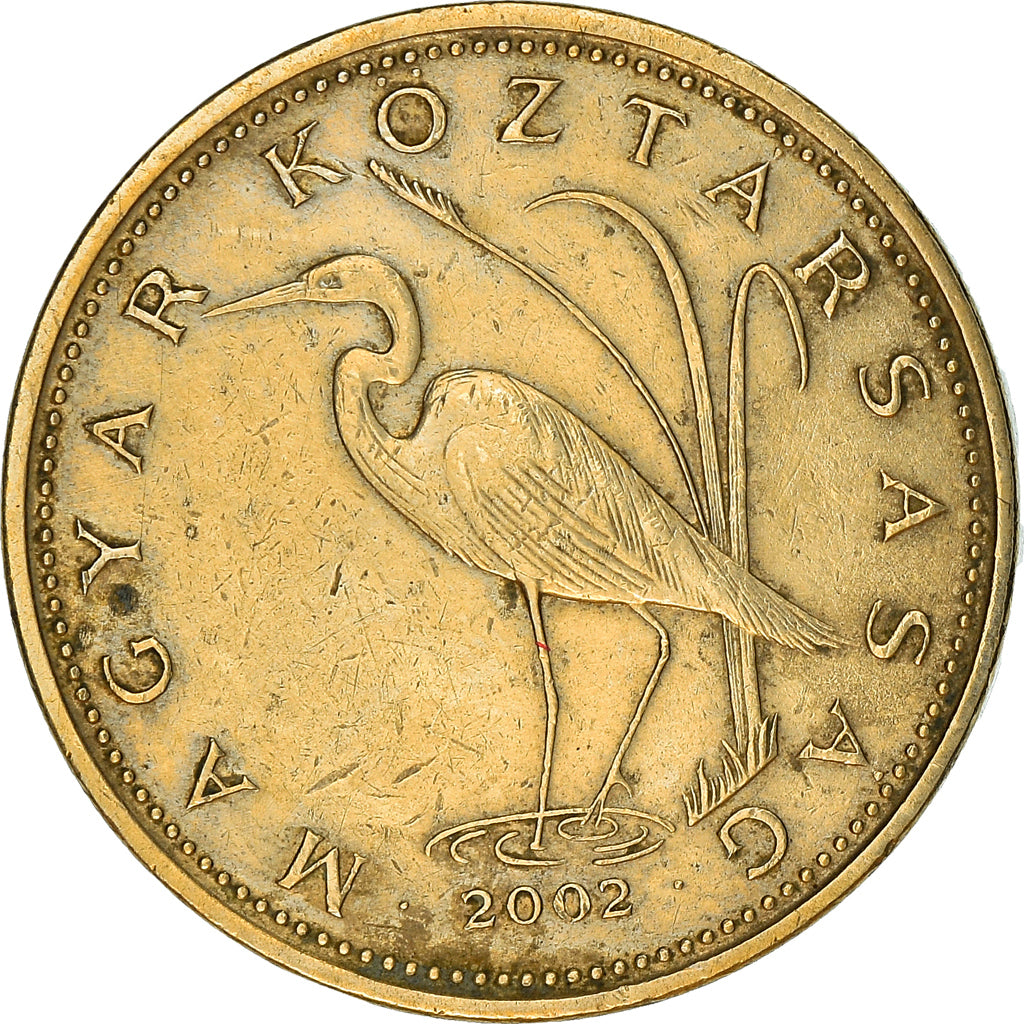 Moneta, Ungheria, 5 Forint, 2002, Budapest, MB+, Nichel-ottone, KM:694
