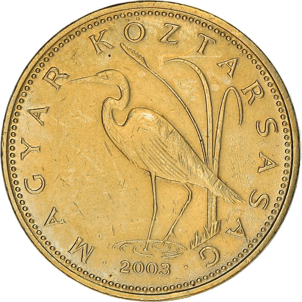 Moneta, Ungheria, 5 Forint, 2003, Budapest, MB+, Nichel-ottone, KM:694