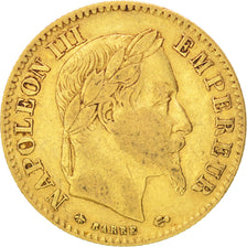 FRANCE, Napoléon III, 10 Francs, 1868, Paris, KM #800.1, VF(30-35), Gold, Gadour